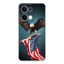 Чехол Флаг USA для OPPO Reno13 – Орел и флаг