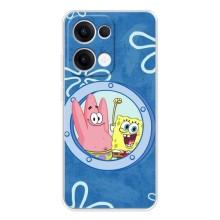 Чохол Губка Боб для Оппо Рено 13 (В ілюмінаторі)