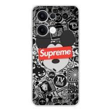 Чехол с Брендами одежды на Оппо Рено 13 – Supreme Маус