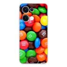 Чехол с изображением  вкусной еды для OPPO Reno13 – Разноцветные M&M'S