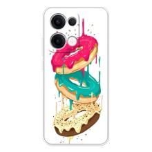 Чехол с изображением  вкусной еды для OPPO Reno13 – Сочные пончики