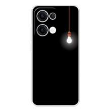 Чехол с картинками на черном фоне для OPPO Reno13 – Лампочка