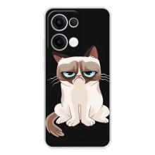 Чехол с принтом для OPPO Reno13 (AlphaPrint) Модные коты (Грустный кот)