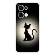 Чехол с принтом для OPPO Reno13 (AlphaPrint) Модные коты (Силуэт котика)