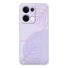 Чехол цветочный дизайн для OPPO Reno13 – Монстера фиолетовая