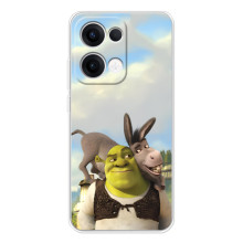 Чехол с мультфильмом Шрек на OPPO Reno13 – Шрек и осел