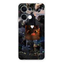 Чехол как приручить дракона на OPPO Reno13 – Дракон коллаж