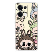 Чохол з Лабубу на OPPO Reno13 – Колаж Лабубу