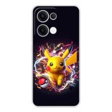 Чехол с Пикачу на OPPO Reno13 – Пикачу с мячом