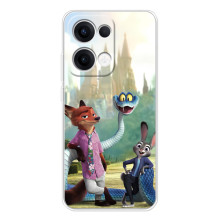 Чехол Зоотрополіс на OPPO Reno13 – Ник Джуди и змея