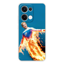 Чохол з принтом Фантастична четвірка для OPPO Reno13 – Людина-факел