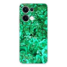 Мраморный чехол на OPPO Reno13 (VPrint) (Салатный Мрамор)