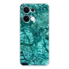 Мраморный чехол на OPPO Reno13 (VPrint) (Зеленый мрамор)