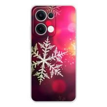 Новогодние Чехлы для Оппо Рено 13 (VPrint) (Снежинка)