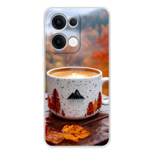 Чехол с уникальным дизайном «Осень с кофе» для OPPO Reno13 – Кофе на природе