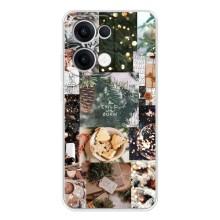 Рождественские, Праздничные Чехлы для Оппо Рено 13 (Рождественский коллаж)