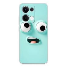 Силиконовые Чехлы (смешные стикеры) для OPPO Reno13 – мордочка