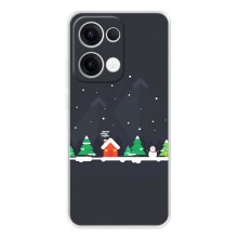 Силиконовый бампер на рождество для OPPO Reno13 – Город зимний