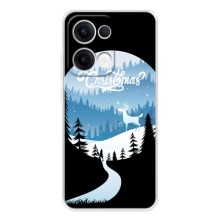Силиконовый бампер на рождество для OPPO Reno13 – Рождественский Олень
