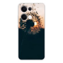 Силиконовый Чехол с одуванчиками на OPPO Reno13 – Красивый одуванчик