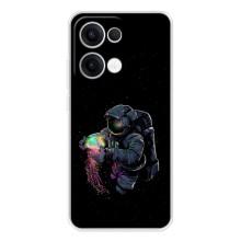 Силиконовый Чехол с принтом "Космонавты" на OPPO Reno13 – В руках земля
