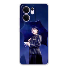 Чохол з картинкою Венсдей на OPPO Reno14 F – Венсдей з парасолькою
