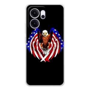 Чохол Прапор USA для OPPO Reno14 F – Крила США