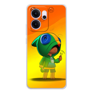 Чехол Бравл Старс для OPPO Reno14 F – LEON в кофте
