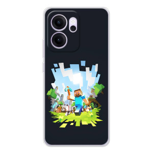 Чохол Майнкрафт на OPPO Reno14 F (AlphaPrint) Minecraft