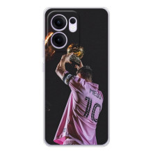Чехол Месси футболист для OPPO Reno14 F (Месси с кубом)