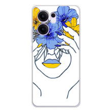 Чохол на OPPO Reno14 F (Український дизайн) (Українка на всю голову)
