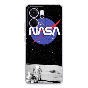 Силиконовый бампер с принтом "Наса" на OPPO Reno14 F – Nasa на луне