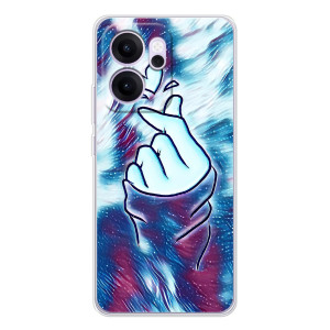 Чохол з принтом для OPPO Reno14 F (AlphaPrint - Знак сердечка)