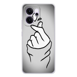 Чохол з принтом для OPPO Reno14 F (AlphaPrint - Знак сердечка)
