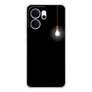 Чехол с картинками на черном фоне для OPPO Reno14 F – Лампочка
