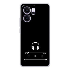 Чехол с картинками на черном фоне для OPPO Reno14 F – Плеер