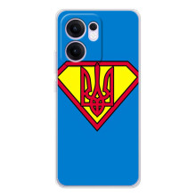 Чохол з картинкою (Патріотичний ГЕРБ) на OPPO Reno14 F – Герб - супер герой