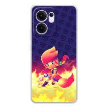 Чохол (ТПУ) з Героями Бравл Старс на OPPO Reno14 F – Пенні у вогні