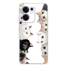 Чехол с милыми котиками на  (Черно-белые котики)