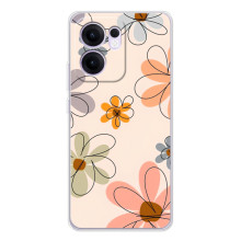 Чехол с цветочным принтом на Рено14 Ф – Разноцветные цветы