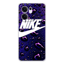 Чехол с логотипом Найк на OPPO Reno14 F (Найк на фиолетовом)