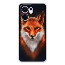 Чехол с принтом лисички на  (Лиса на черном)