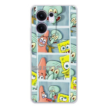 Силіконовий чохол Спанч Боб на Рено14 Ф (Фото-БоБ)