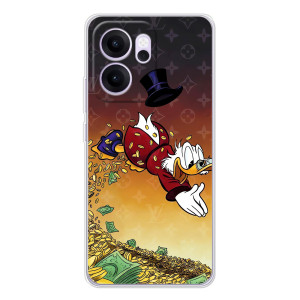 Силиконовый чехол для OPPO Reno14 F (Скрудж Луи Виттон)