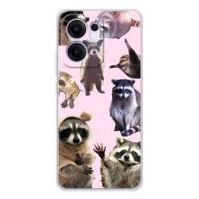 Силіконовий Чохол з Энотами  на OPPO Reno14 F – Смішні Єноти