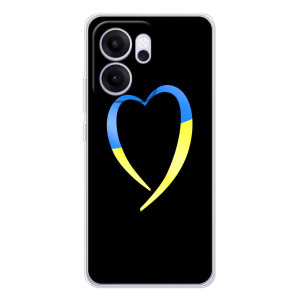 Силиконовый Чехол на OPPO Reno14 F (Я-Украина) – Украинское сердце