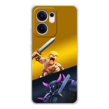 Чохол з героями Клеш Рояль для OPPO Reno14 F – Варвар проти Пекка