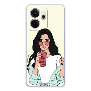 Силіконовый Чохол на OPPO Reno14 F з картинкой Модных девушек (З напоєм)