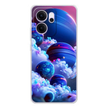 Чехлы КОСМОС для OPPO Reno 14 FS – Синие планеты