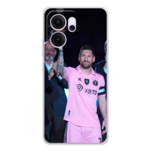 Чехлы Лео Месси в Майами на OPPO Reno 14 FS (Золотой мяч Месси)